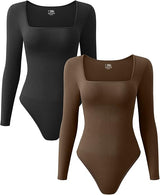 Ribbed Long Sleeve Bodysuit