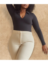 V-Neck Polo Long Sleeve Bramisuit