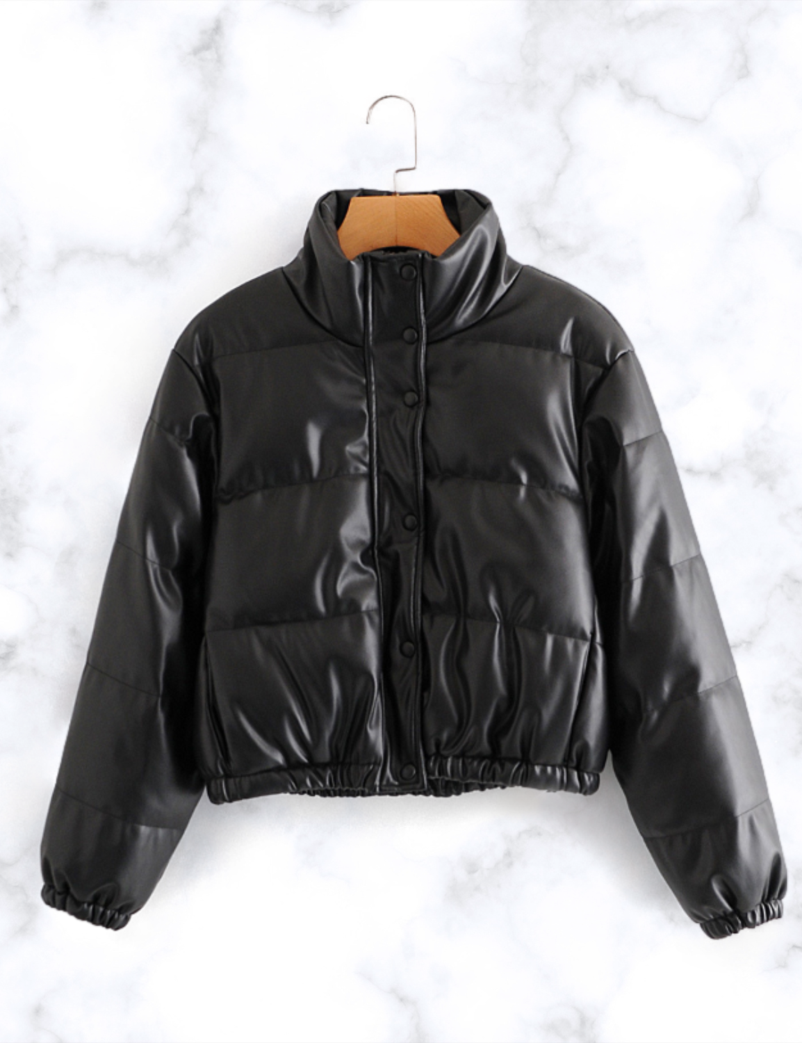 Puffer Leather Jacket