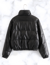 Puffer Leather Jacket