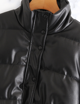 Puffer Leather Jacket