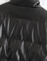 Puffer Leather Jacket