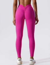 Sculpting V-Back Ruched Leggings
