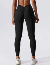 Sculpting V-Back Ruched Leggings