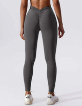 Sculpting V-Back Ruched Leggings