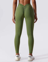 Sculpting V-Back Ruched Leggings