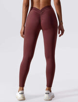 Sculpting V-Back Ruched Leggings