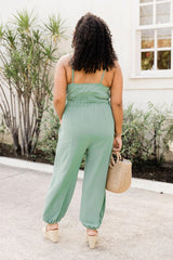 ChicCurve™ — Gathered Waist Romper With Pockets