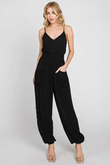 ChicCurve™ — Gathered Waist Romper With Pockets