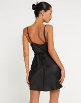 Ivory Elegance — Strappy Slip Dress In Satin