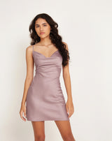 Ivory Elegance — Strappy Slip Dress In Satin