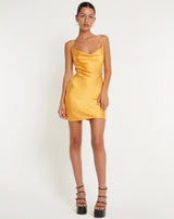 Ivory Elegance — Strappy Slip Dress In Satin