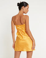 Ivory Elegance — Strappy Slip Dress In Satin