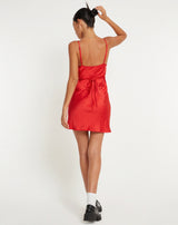 Ivory Elegance — Strappy Slip Dress In Satin
