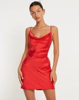 Ivory Elegance — Strappy Slip Dress In Satin