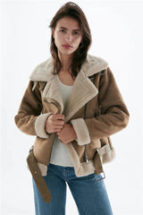 LuxeFall Leather Jacket in Brown