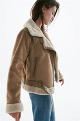 LuxeFall Leather Jacket in Brown