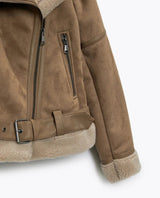 LuxeFall Leather Jacket in Brown