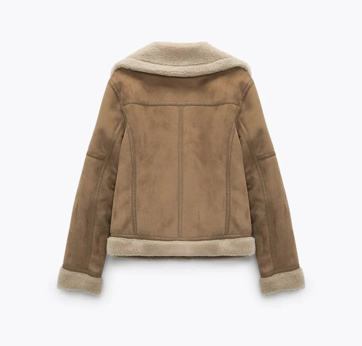 LuxeFall Leather Jacket in Brown