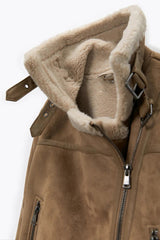 LuxeFall Leather Jacket in Brown