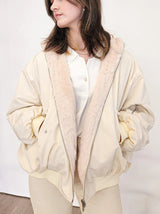 Reversible Oversize Fleece Hooded Jacket