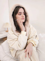 Reversible Oversize Fleece Hooded Jacket