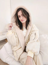 Reversible Oversize Fleece Hooded Jacket