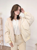 Reversible Oversize Fleece Hooded Jacket