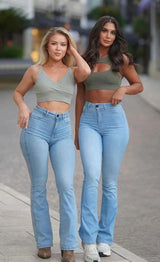 High Waist Booty Lifting Flared Jeans