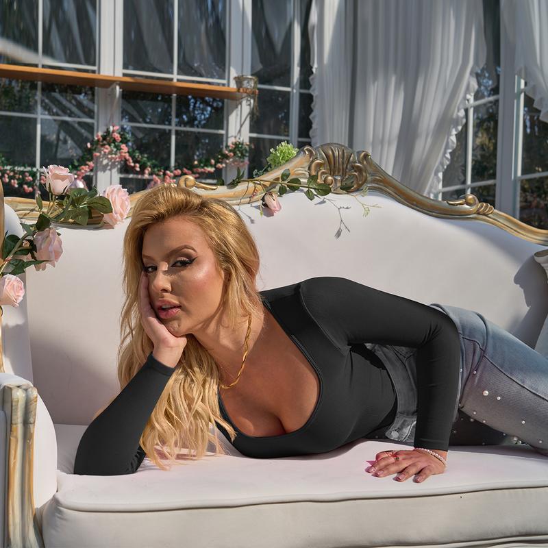 Ribbed Long Sleeve Bodysuit