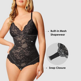 Lace Deep-V Neck Bodysuit