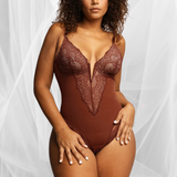 Lace Deep-V Neck Bodysuit